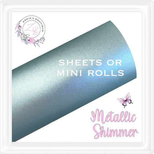 • Metallic Shimmer • Light Blue • Sheets or Rolls •