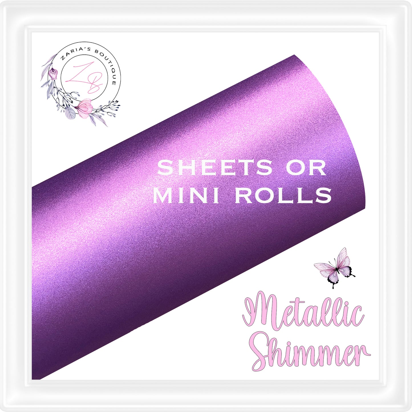 • Metallic Shimmer • Light Purple • Sheets or Rolls