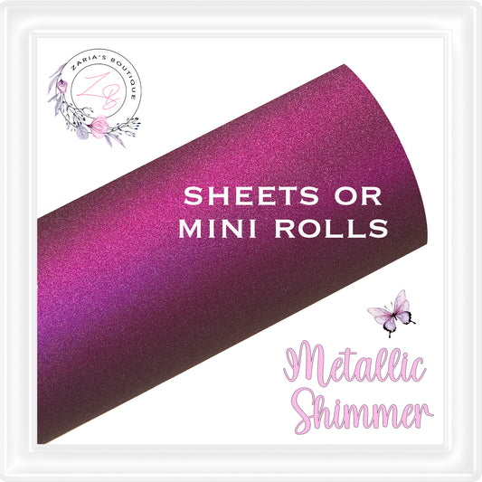 • Metallic Shimmer • Plum • Sheets or Rolls •