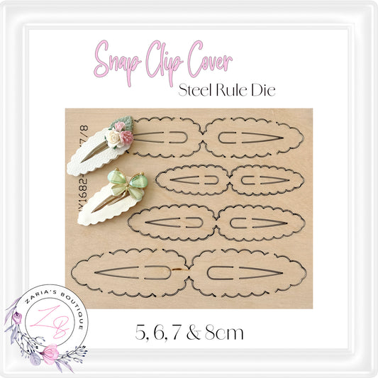 ⋅ Scalloped Snap Clip Die ⋅ 4 Sizes  ⋅ Steel Rule Cutting Die ⋅