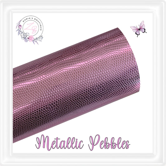 ⋅ Metallic Pebbles ⋅ Textured Pinky Mauve Faux Leather Sheets ⋅