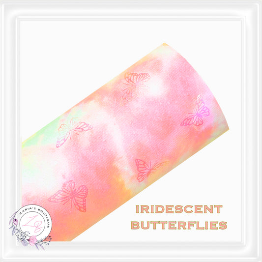 ⋅ IRIDESCENT BUTTERFLIES ⋅ Stamped Tie Dyed Velour Craft Sheets ⋅