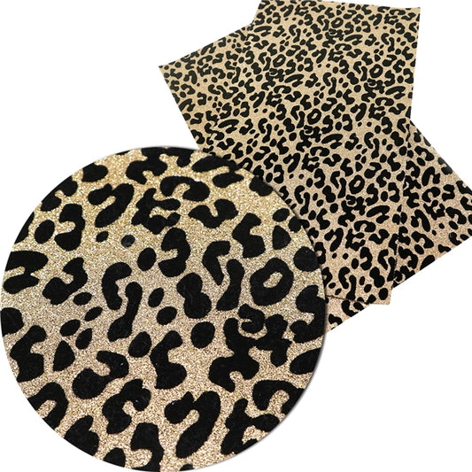 ⋅ Leopard Spots ⋅ Black Velvet & Gold Glitter ⋅ Vegan Faux Leather ⋅