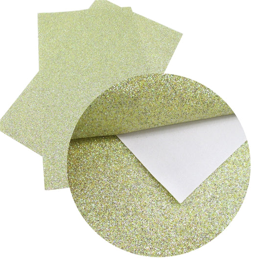 Lemon Sapphire ~ Medium Glitter Sailor Bow Faux Leather Fabric Sheets