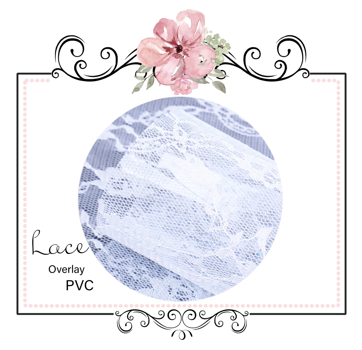 ⋅ TRANSPARENT White Lace PVC Bow Craft Fabric