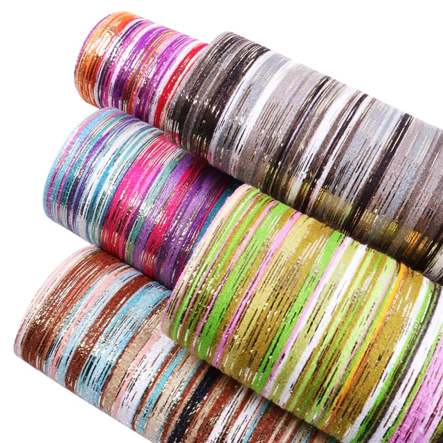 Metallic Threads ~ Rainbow Stripes ~ Forest Fruits