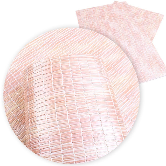 Textured Peach Tile Faux Leather ~ 1.2mm