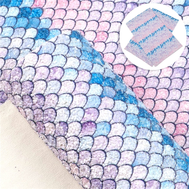 Mermaid Scales Chunky Glitter  ~ Pink Purple Blue  ~ 1.11mm