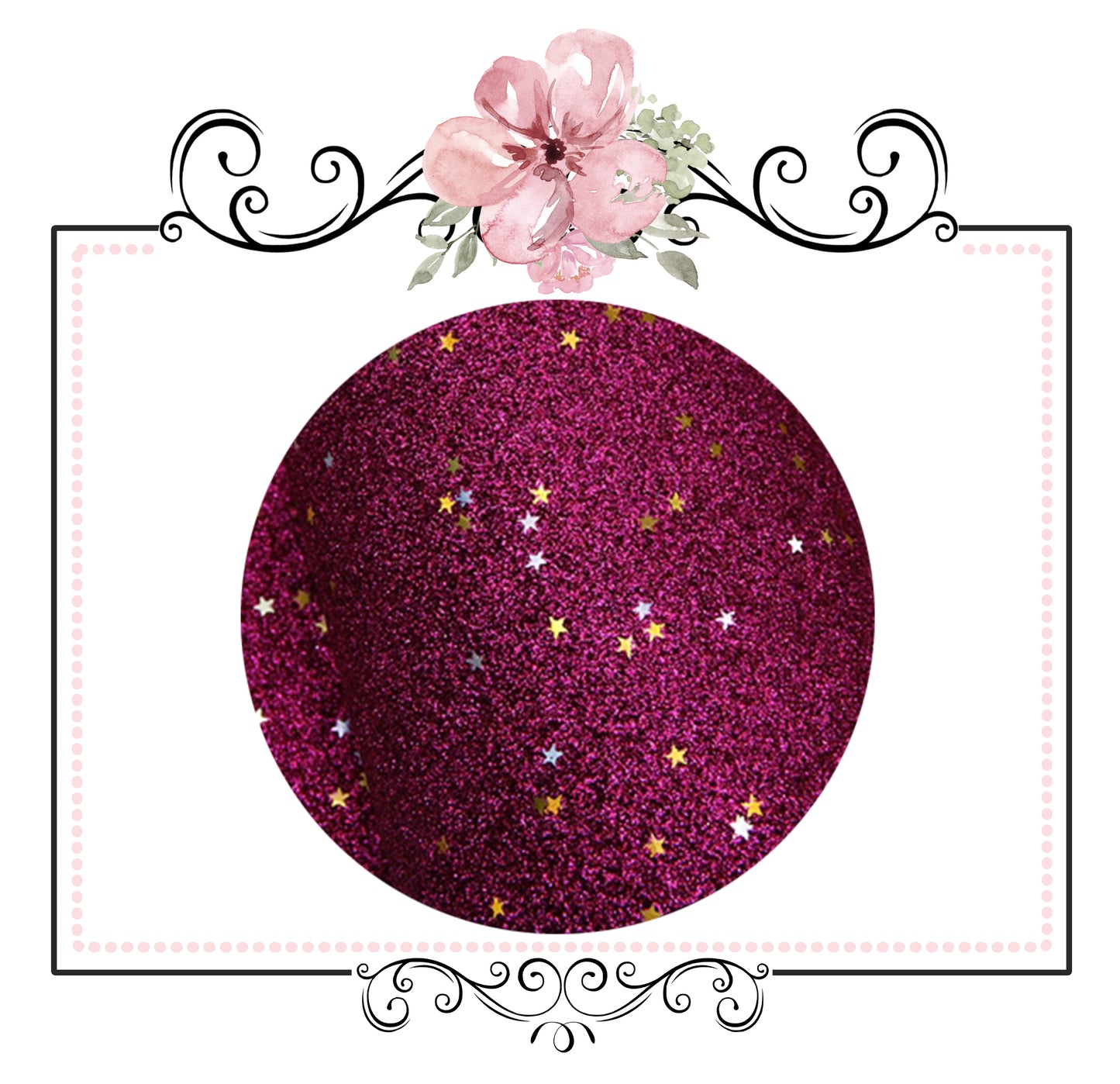 Starry Night Collection Fine Glitter ~ Cerise Pink ~ Silver & Gold Star Encrusted Christmas Craft Sheets
