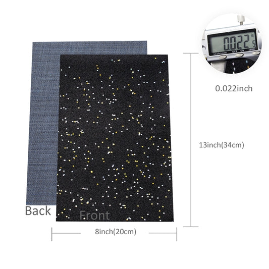 Starry Night Collection Fine Glitter ~ Black ~ Silver & Gold Star Encrusted Christmas Craft Sheets