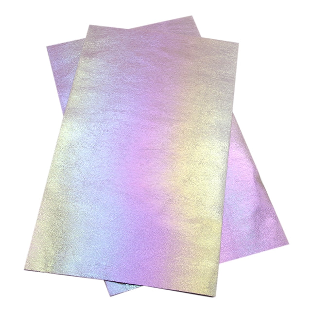 Metallic Faux Leather ~ Pink Mother Of Pearl ~ Pleather ~ Leatherette