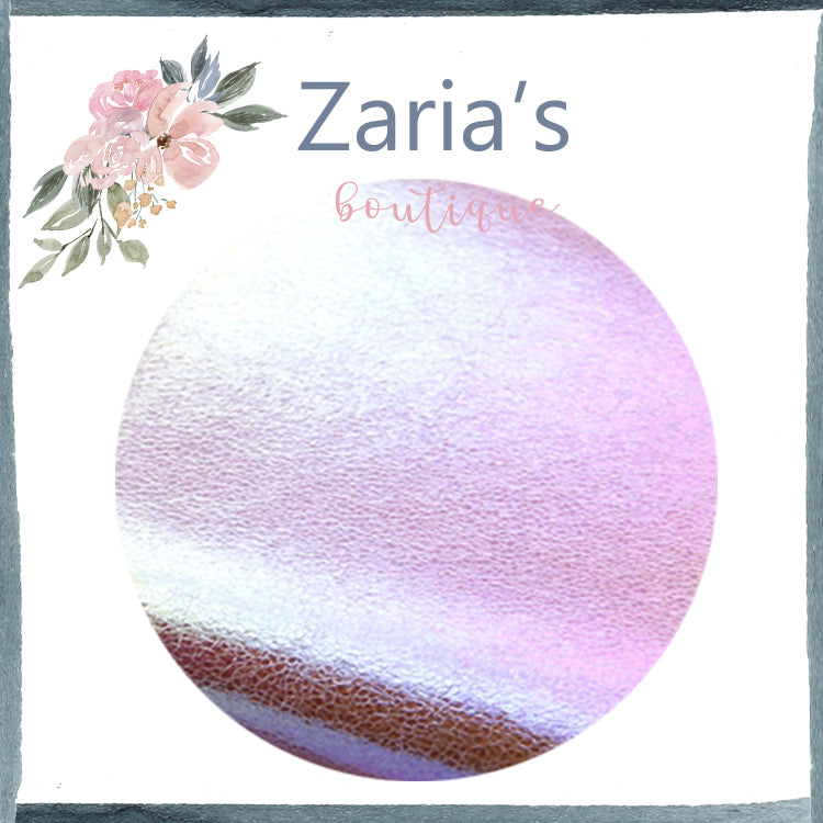 Metallic Faux Leather ~ White Opal Mother Of Pearl ~ Pleather ~ Leatherette