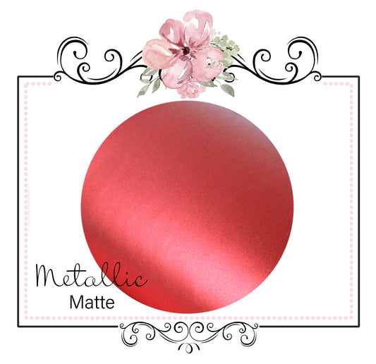 METALLIC MATTE  ~ Red Pearl Faux Leather