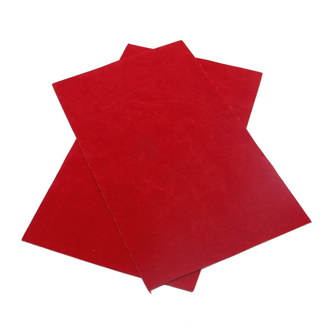 Luxe DOUBLE SIDED Suede Nubuck Faux Leather Sheets ~ Bold Red