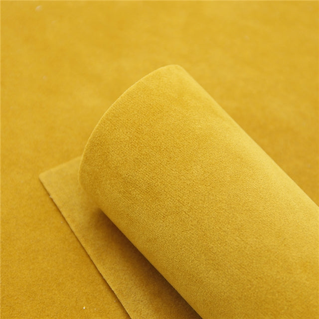 Luxe DOUBLE SIDED Suede Nubuck Faux Leather Sheets ~ Golden Mustard