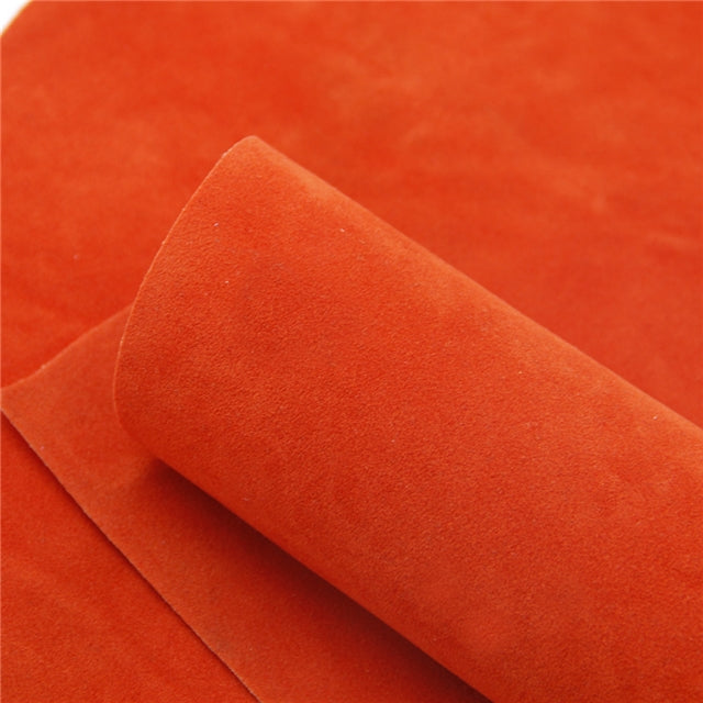 Luxe DOUBLE SIDED Suede Nubuck Faux Leather Sheets ~ Tangerine Orange
