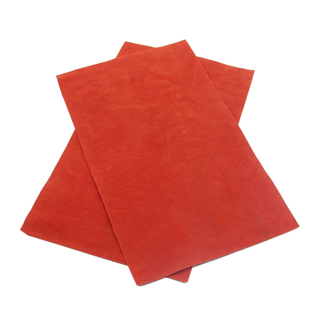 Luxe DOUBLE SIDED Suede Nubuck Faux Leather Sheets ~ Tangerine Orange