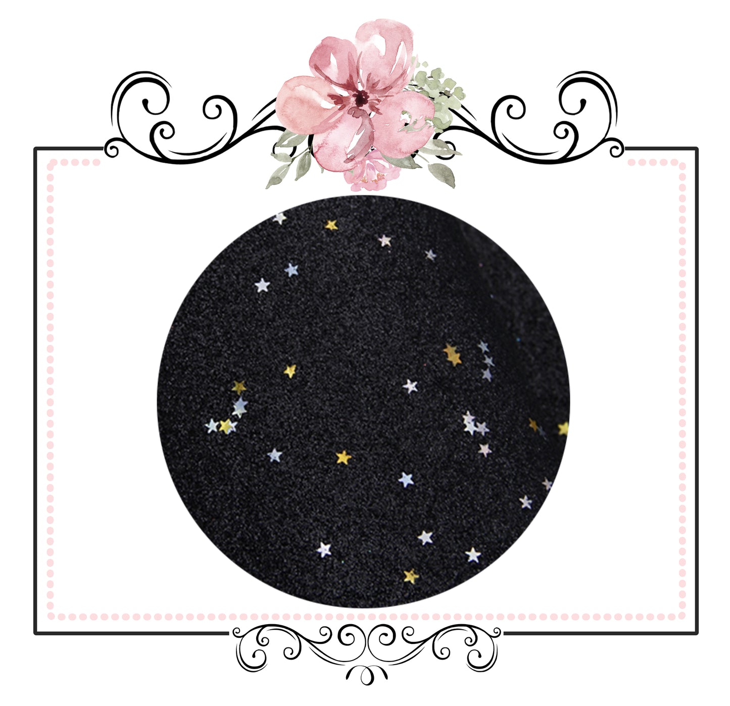 Starry Night Collection Fine Glitter ~ Cerise Pink ~ Silver & Gold Star Encrusted Christmas Craft Sheets