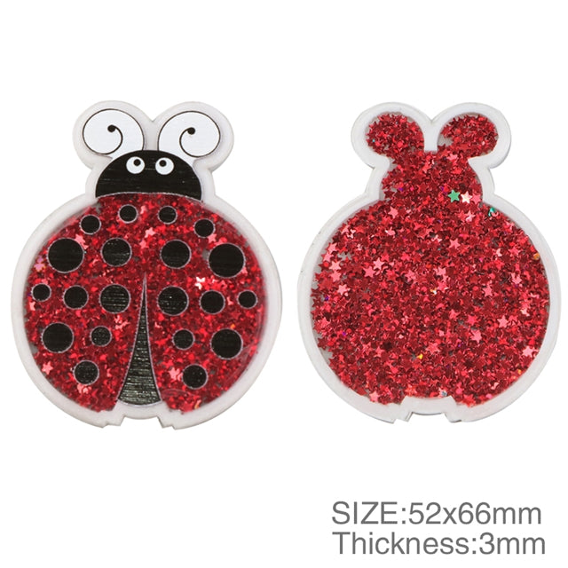 • Ladybug • Sequin-Filled Flatback Shaker Embellishment