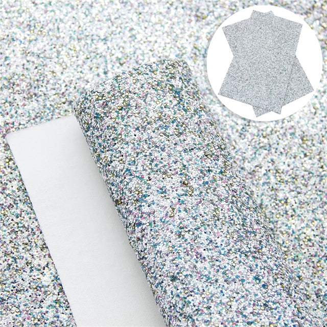 Fairytale Blue Lake ~ Glitter Canvas Craft Fabric Sheets ~ 0.95mm