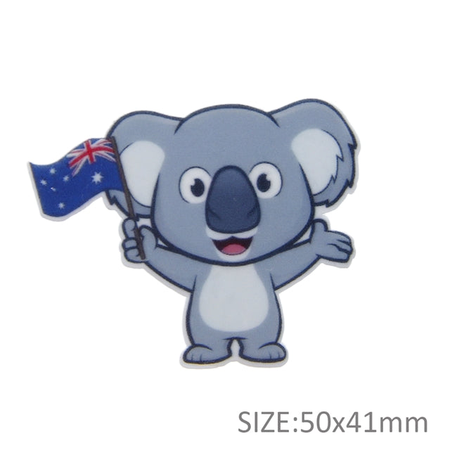 Australia Day Aussie Flag Koala Flat Back Resin x 2