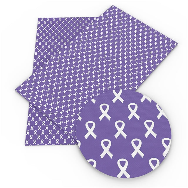 Cancer Awareness ~ Purple Ribbon Luxe Leatherette ~ Hodgkins Lymphoma Pancreatic