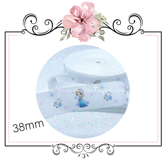 EXCLUSIVE to Zaria's Boutique ~ Frozen Snowflake Collection ~ Grosgrain Ribbon 38mm