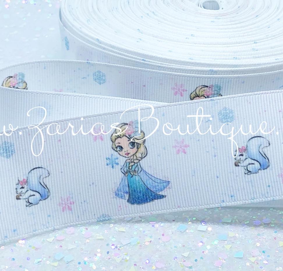 EXCLUSIVE to Zaria's Boutique ~ Frozen Snowflake Collection ~ Grosgrain Ribbon 38mm