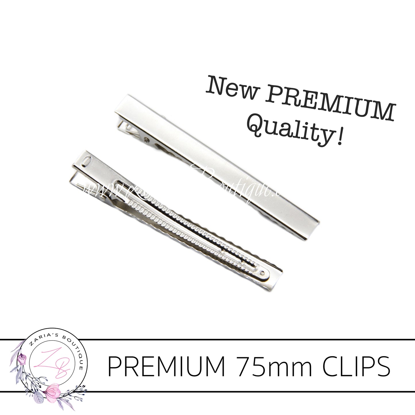 ⋅ PREMIUM 75mm Alligator Hair Clips ⋅ 10 50 or 100 ⋅