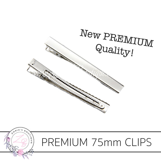 ⋅ PREMIUM 75mm Alligator Hair Clips ⋅ 10 50 or 100 ⋅