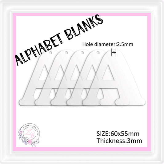 ⋅ A - Z  Transparent Acrylic Blanks ⋅ Alphabet ⋅ Ready To Decorate ⋅