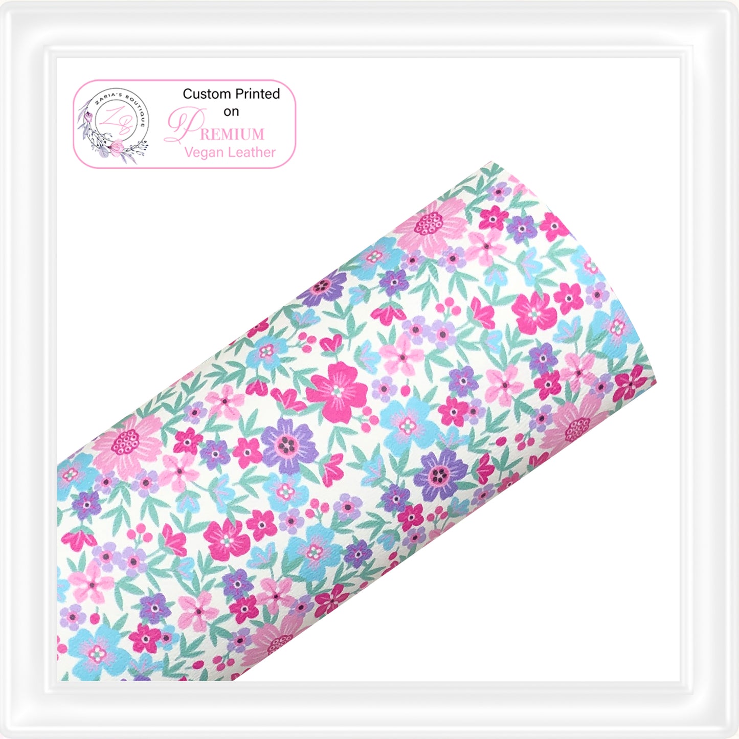 ⋅ Ditsy Floral ⋅ Custom Printed Vegan Faux Leather ⋅