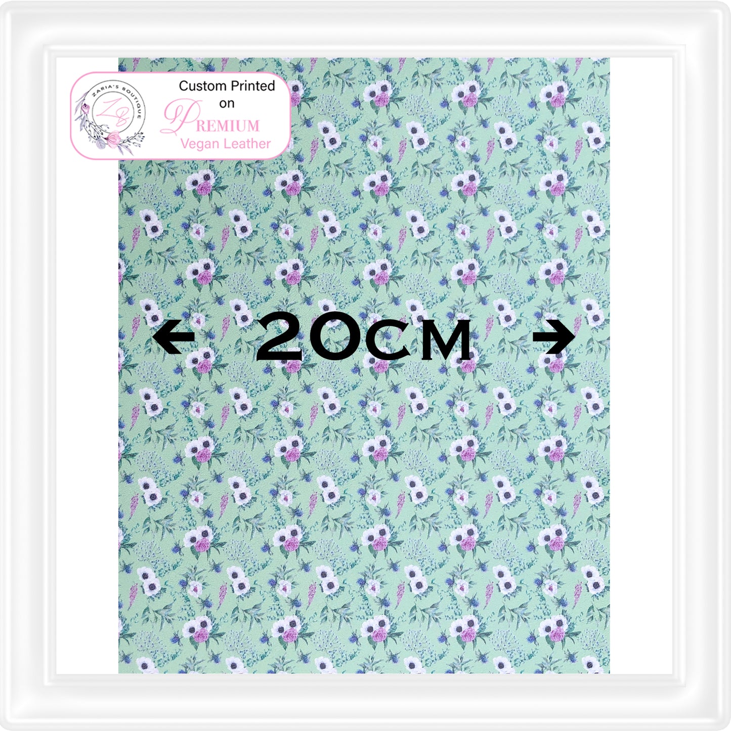 ⋅ My Highland Home ⋅ Green Scottish Highland Floral ⋅ Custom Printed Vegan Faux Leather ⋅