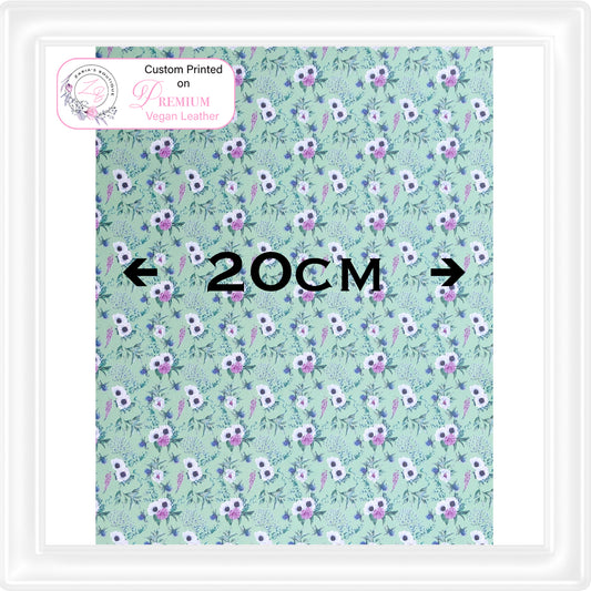 ⋅ My Highland Home ⋅ Green Scottish Highland Floral ⋅ Custom Printed Vegan Faux Leather ⋅