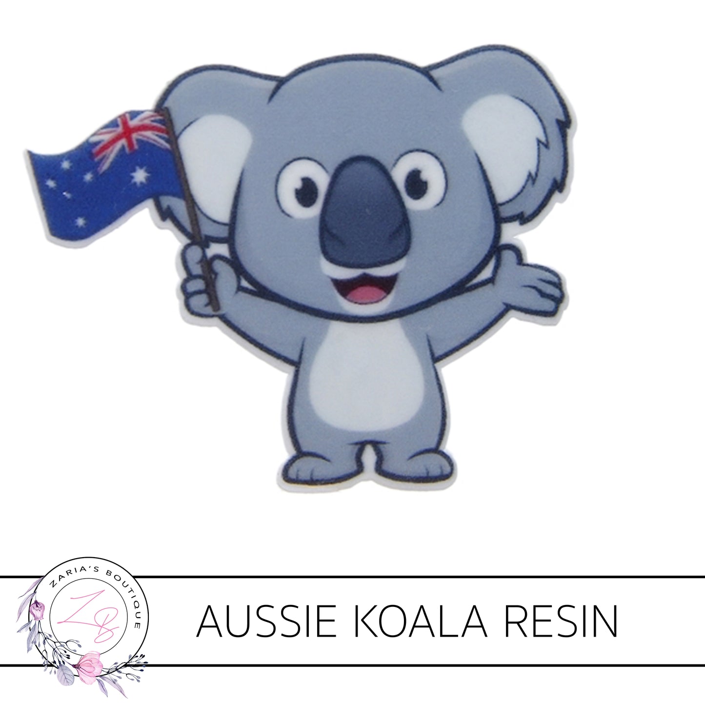 Australia Day Aussie Flag Koala Flat Back Resin x 2