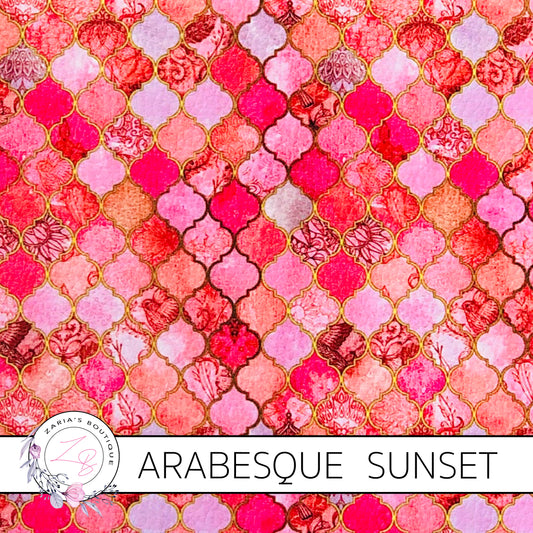 Arabesque Sunset ~ Faux Leather ~ 1mm