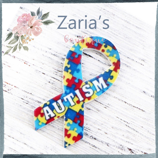 Autism Awareness Jigsaw Puzzle Piece ASD Resin Embellishment x 2