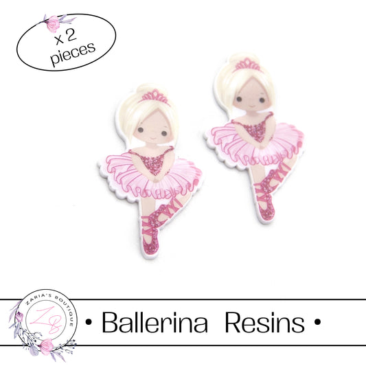 ⋅ Ballerina Embellishment ⋅ Flatback Resin ⋅ 2 Pieces ⋅