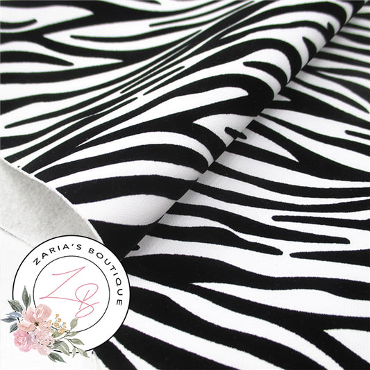 Black & White Faux Fur Zebra Print