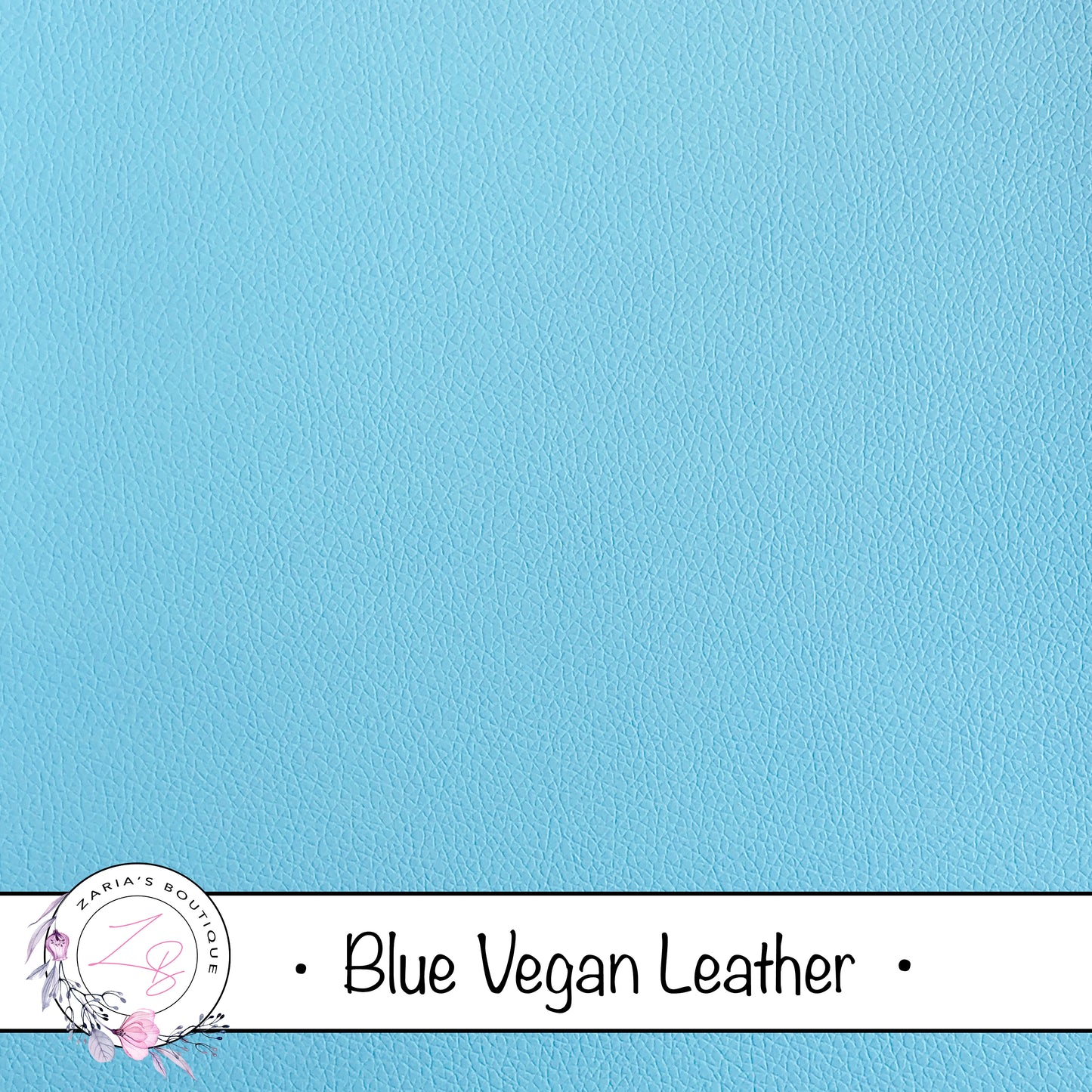 Blue Faux Leather • Vegan Pebble Grain
