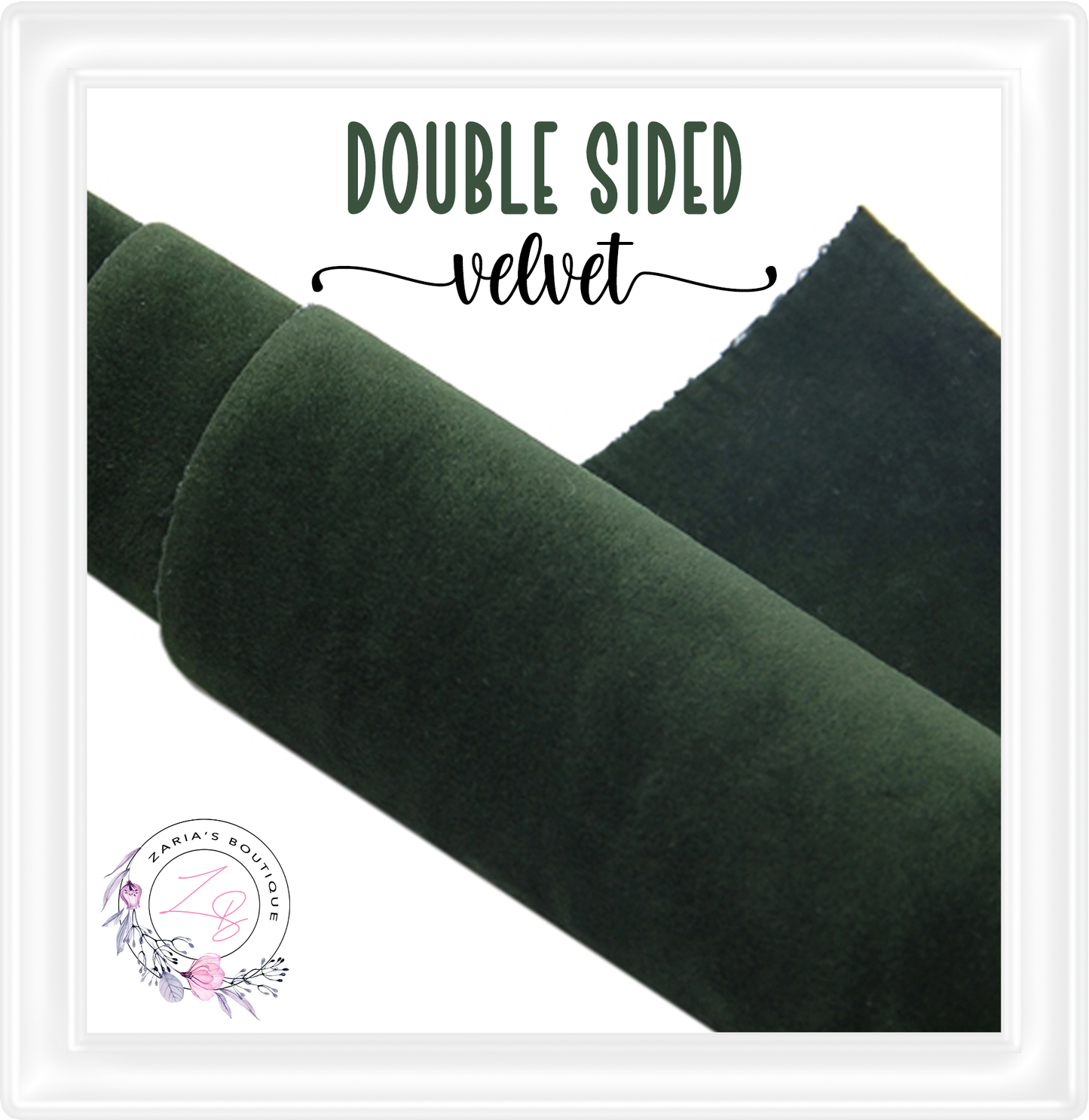 ⋅  Double-Sided Velvet  ⋅  PINE GREEN ⋅ 0.88mm  ⋅