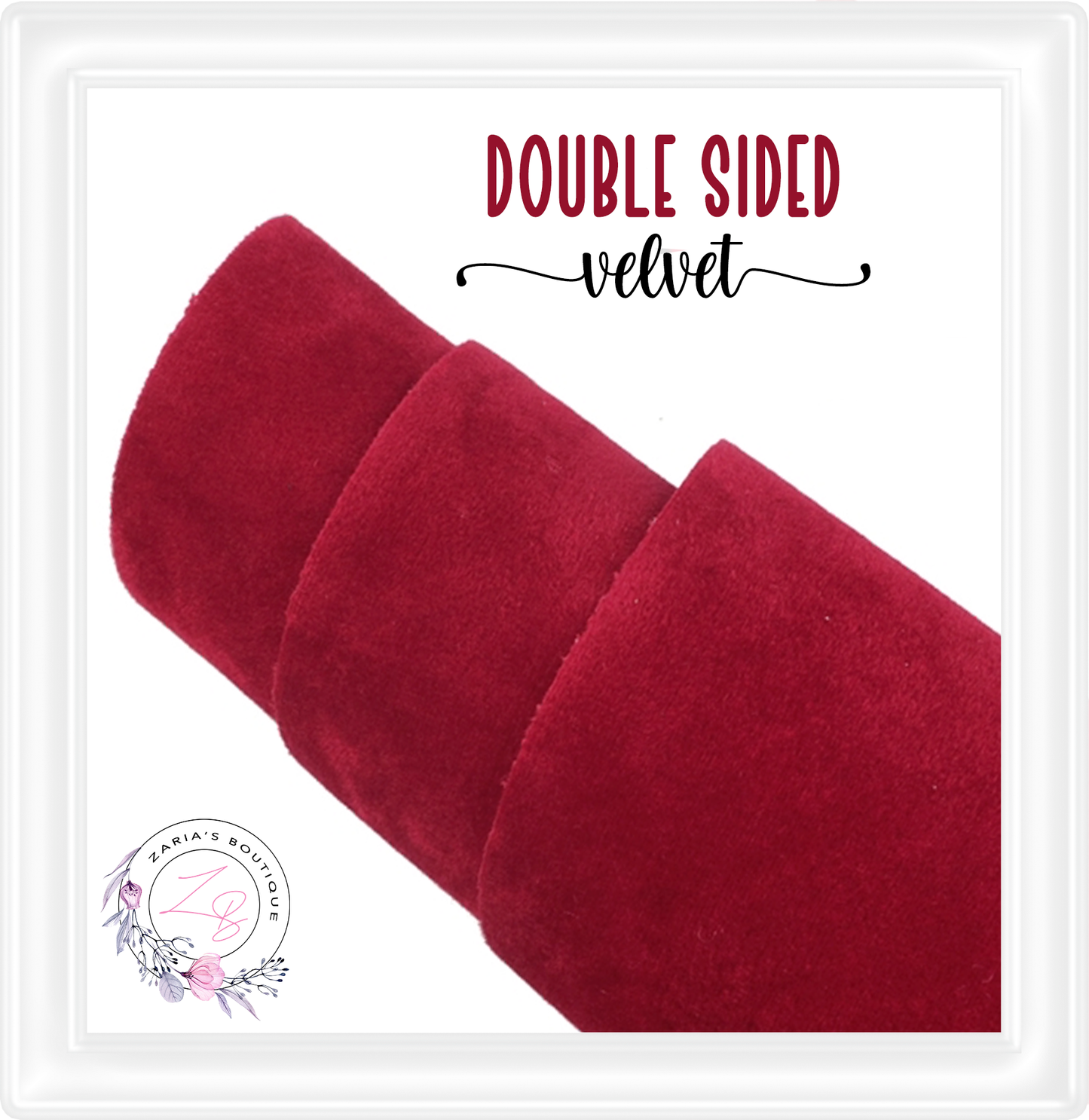 ⋅  Double-Sided Velvet  ⋅  RED ⋅ 0.88mm  ⋅