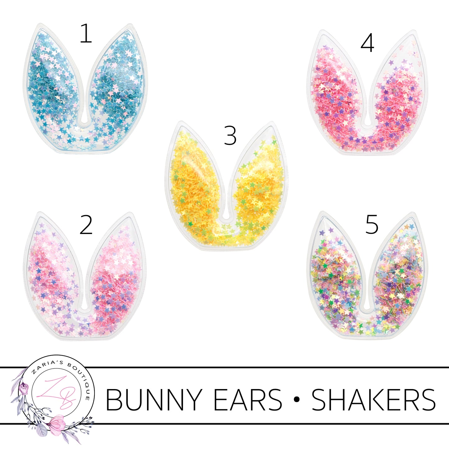Shaker Bunny Ears • Easter Embellishment • Pack of 2