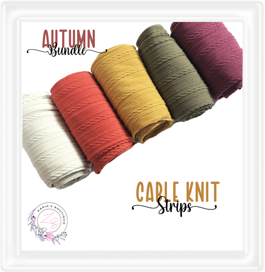 ⋅ DIY Cable Knit Strips ⋅ Autumn Mix