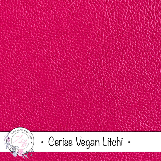 Cerise Pink Faux Leather • Vegan Pebble Grain