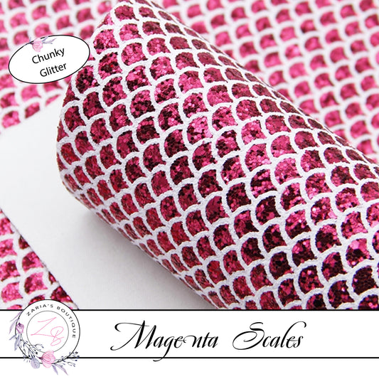 Magenta Scales ⋅ Mermaid Tail  ⋅  Fish Scale ⋅  Chunky Glitter