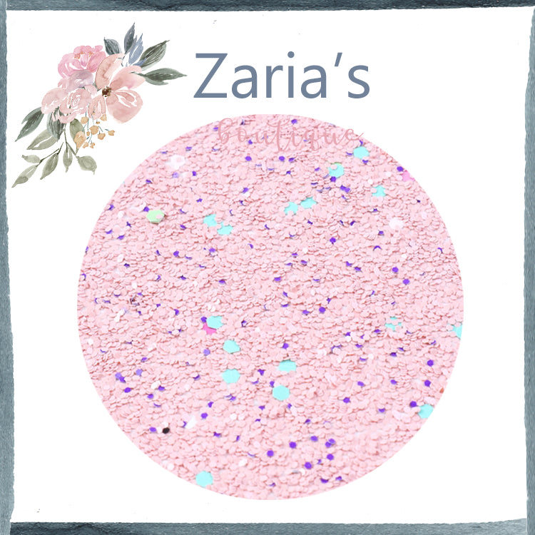 Confetti Pink ~ Chunky Glitter Faux Leather Fabric Sheets ~ 20x34cm