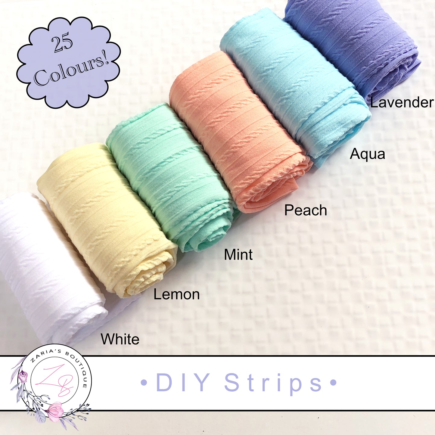 ⋅ DIY Cable Knit Strips ⋅ 25 Colours!