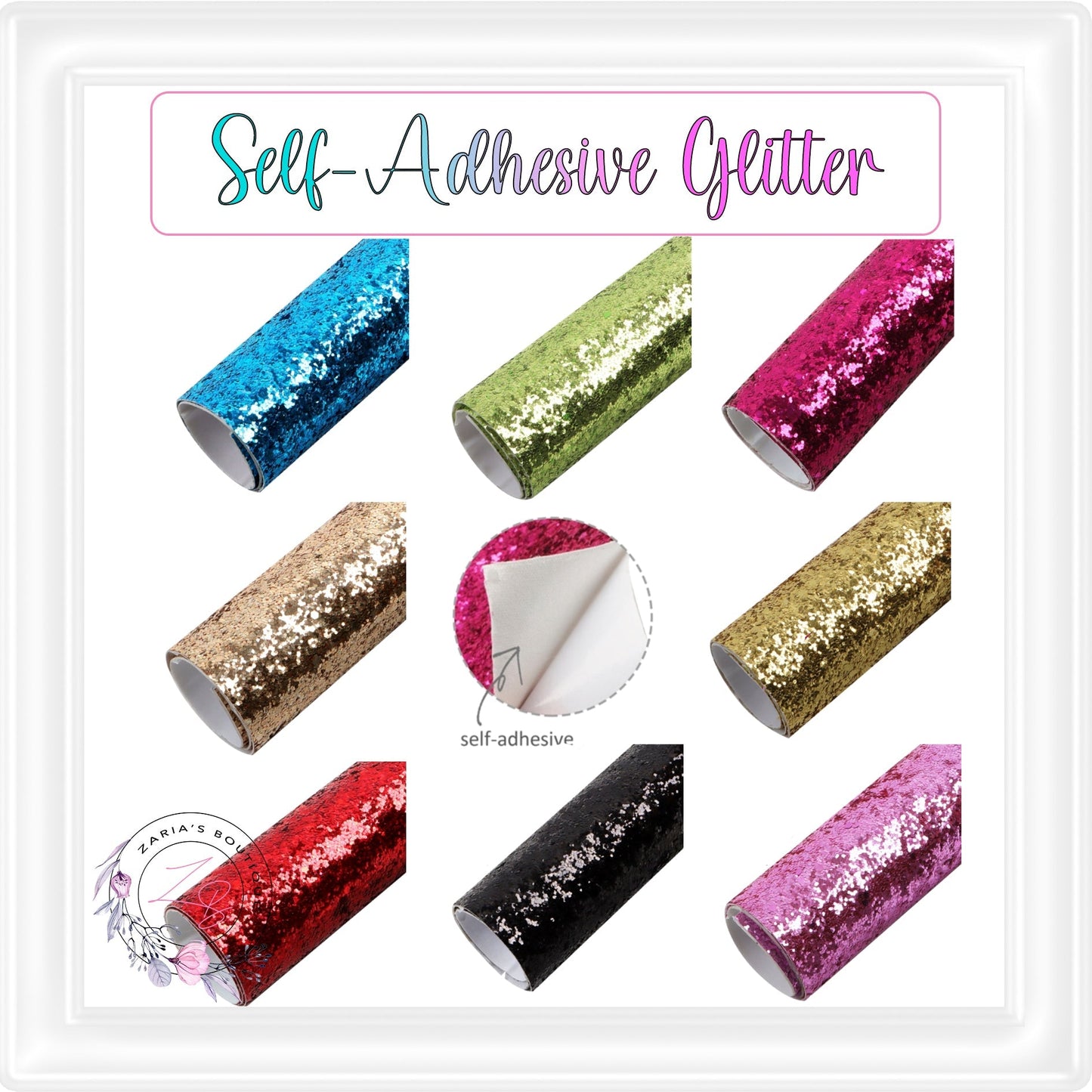 ⋅ Self-Adhesive Backed Medium Glitter ⋅ For Double-Sided Projects ⋅ RED ⋅