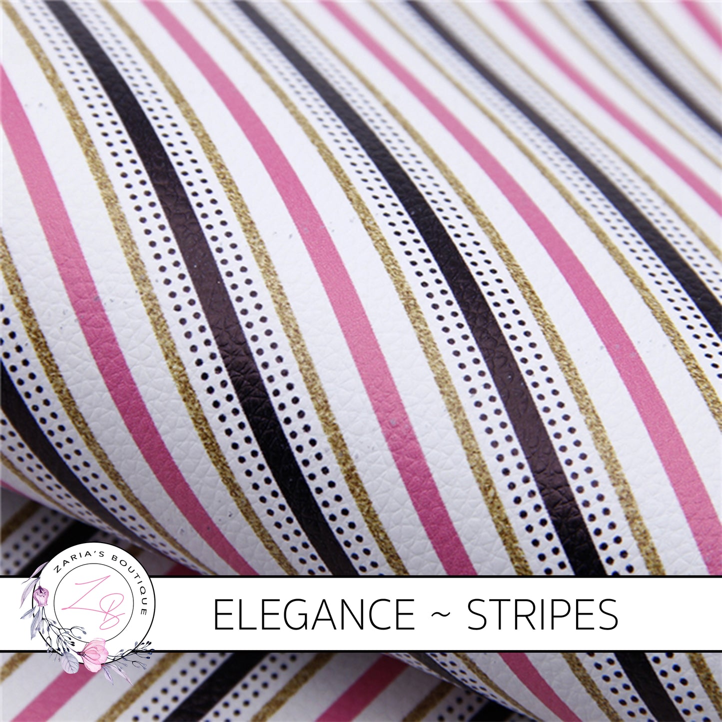 ⋅ Elegance ⋅ Striped Luxe Grain Vegan Leather